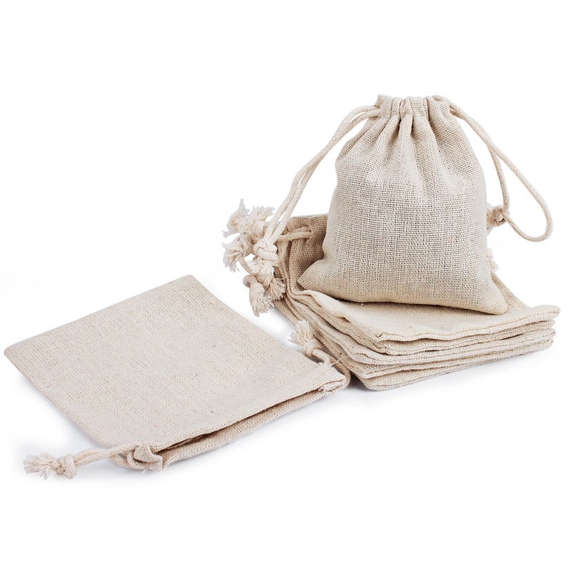 Hapdoo 24 Pack Cotton Muslin Bags with Drawstring Gift Bags Jewelry Pouches Sacks for Wedding Party and DIY Craft, 3 x 4 Inches, Presents, Festivalsâ€¦ - Image 4